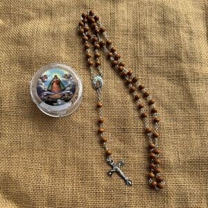 Virgin Mary Caridad del Cobre,Our Lady of Charity, rosary in box New